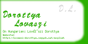 dorottya lovaszi business card